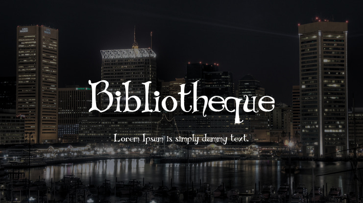 Bibliotheque Font
