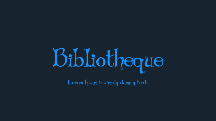 Bibliotheque Font