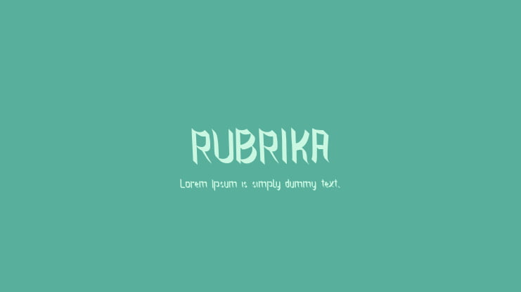 RUBRIKA Font