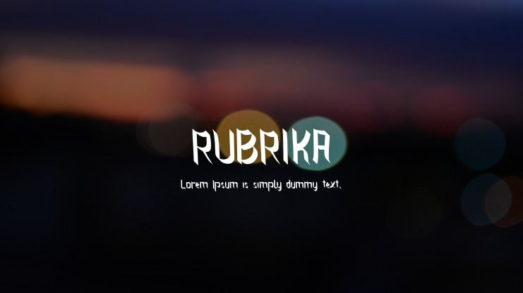 RUBRIKA Font