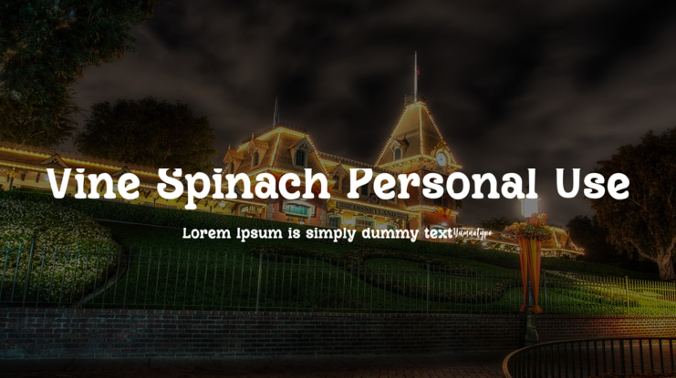 Vine Spinach Personal Use Font