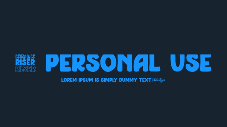 Riser Personal Use Font