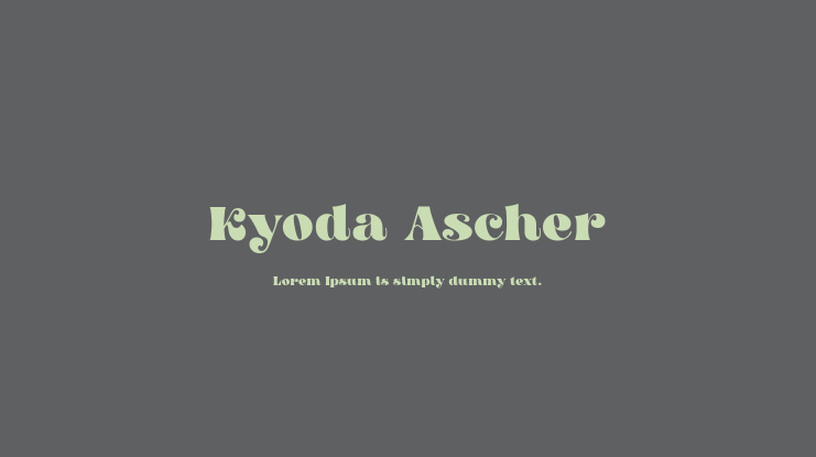 Kyoda Ascher Font