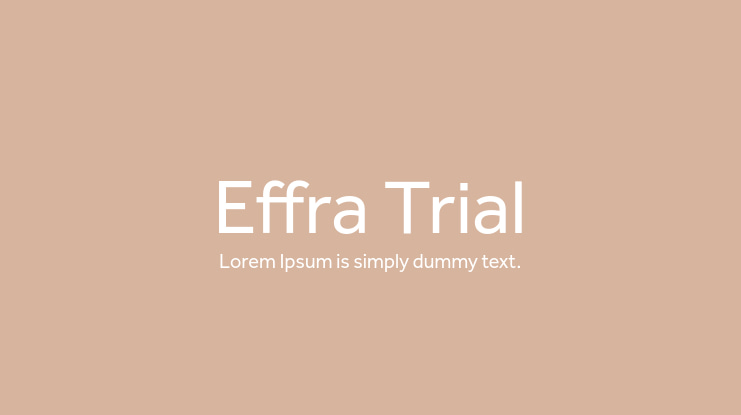 Effra Trial Font Family