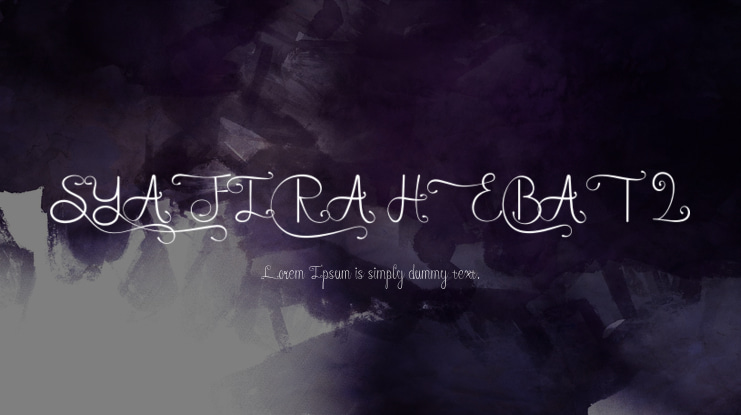 SYAFIRA HEBAT 2 Font