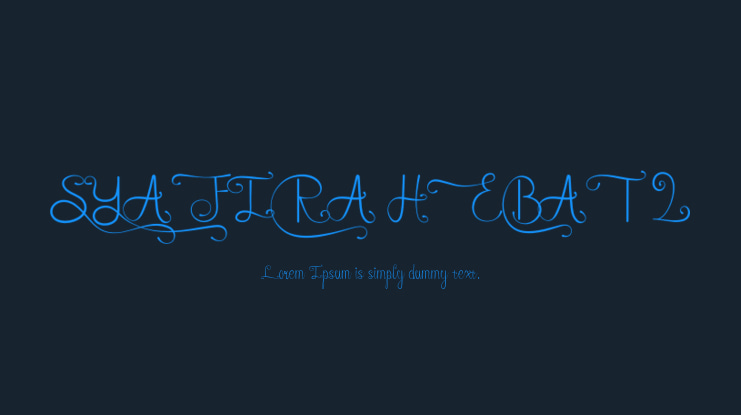 SYAFIRA HEBAT 2 Font