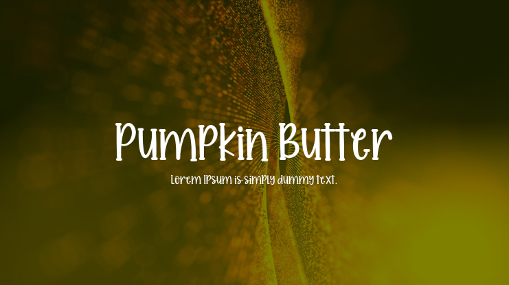 Pumpkin Butter Font