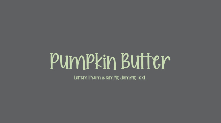 Pumpkin Butter Font