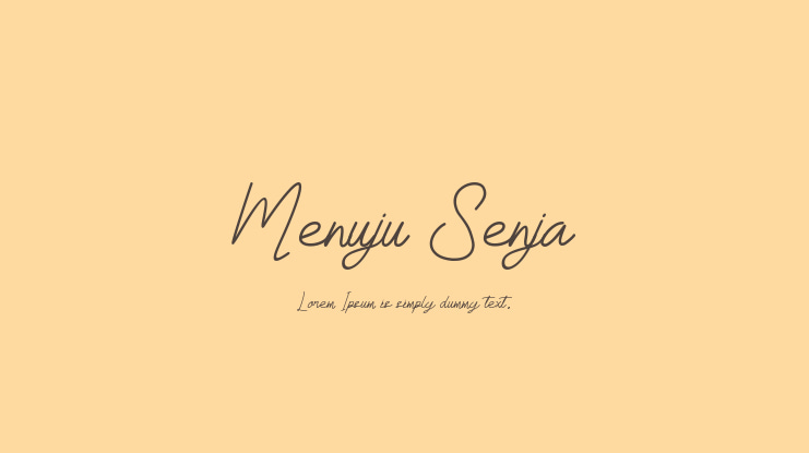 Menuju Senja Font