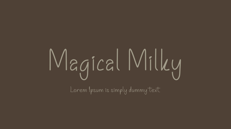 Magical Milky Font