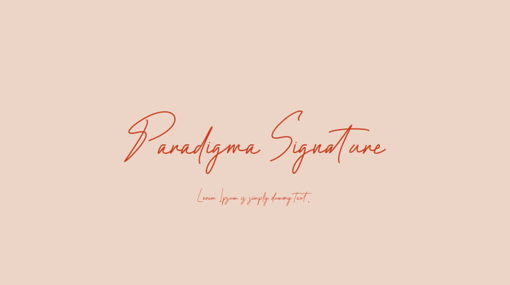 Paradigma Signature Font