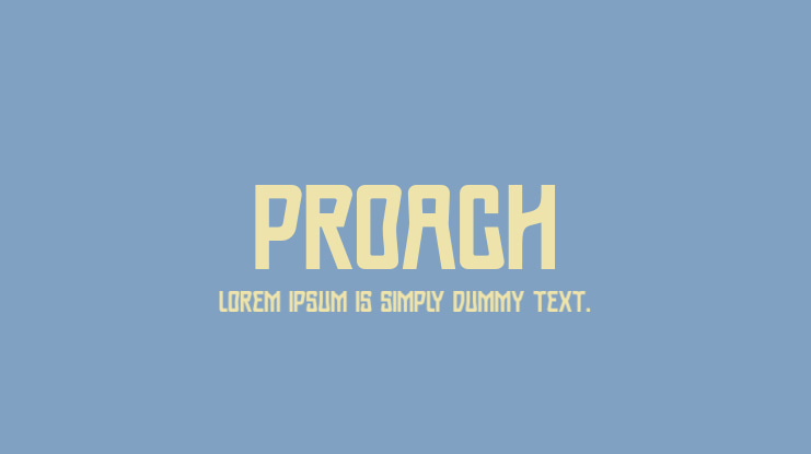 Proach Font