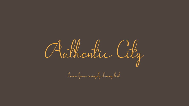 Authentic City Font