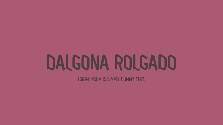 Dalgona Rolgado Font Family