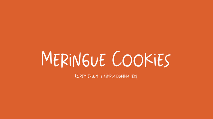 Meringue Cookies Font
