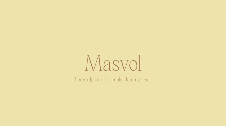 Masvol Font