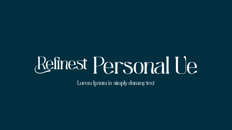 Refinest Personal Ue Font