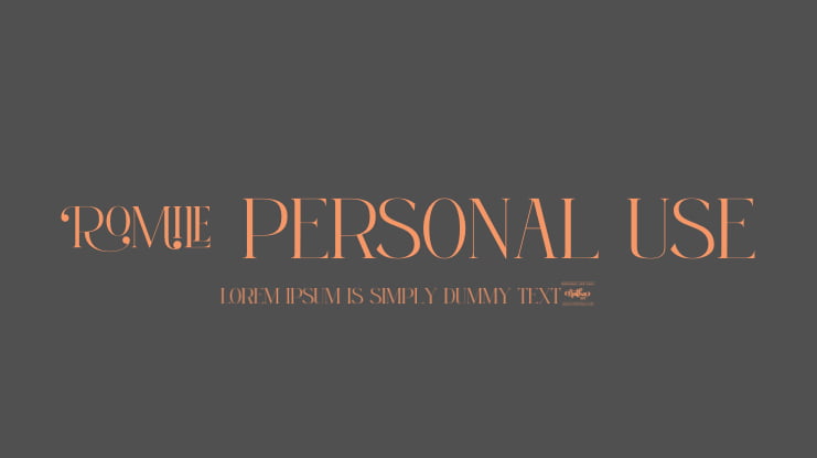 Romile Personal Use Font