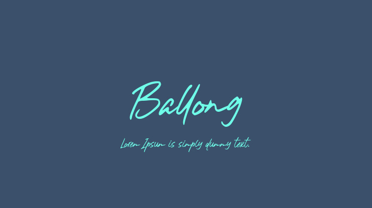 Ballong Font