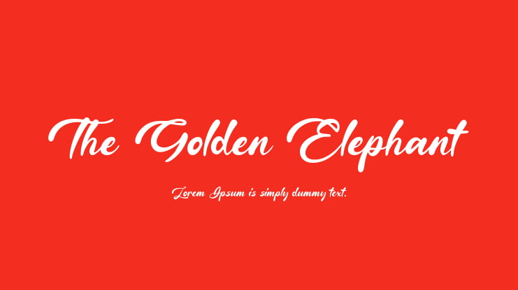 The Golden Elephant Font
