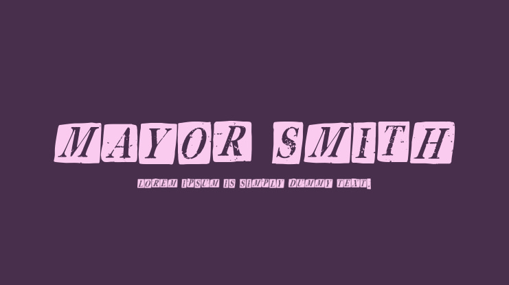 Mayor Smith Font