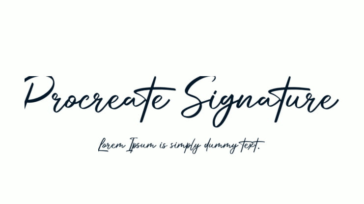 Procreate Signature Font