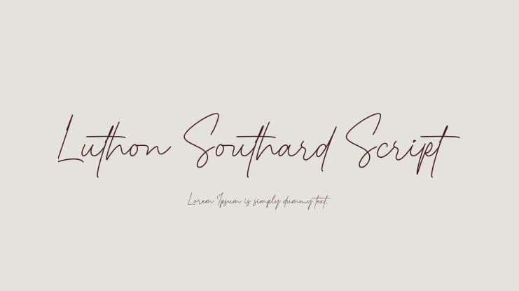 Luthon Southard Script Font