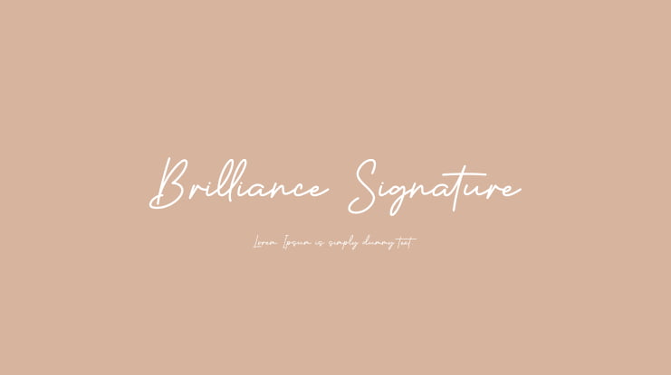 Brilliance Signature Font