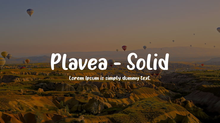 Plavea - Solid Font