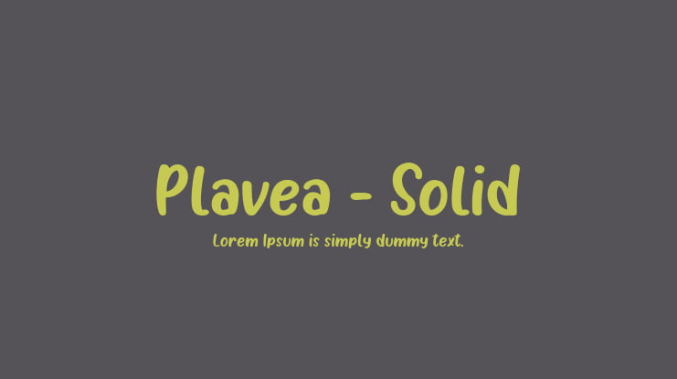 Plavea - Solid Font
