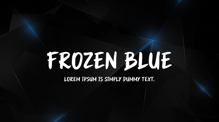 Frozen Blue Font