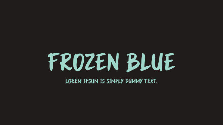 Frozen Blue Font