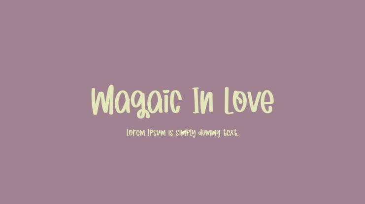 Magaic In Love Font