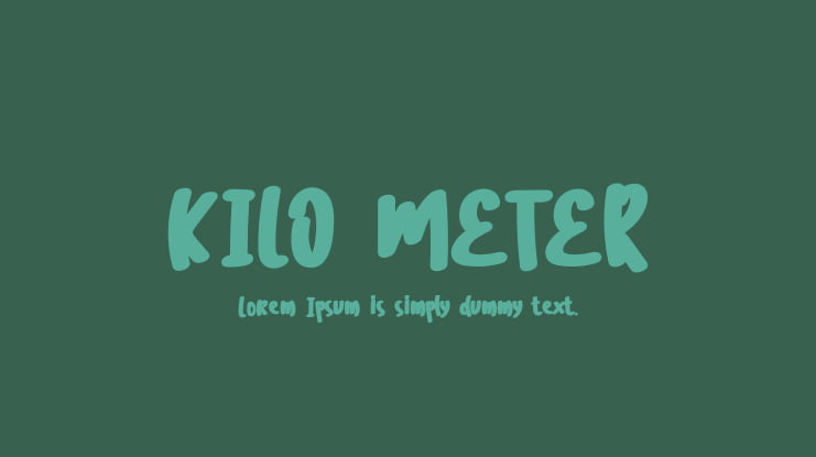 KILO METER Font