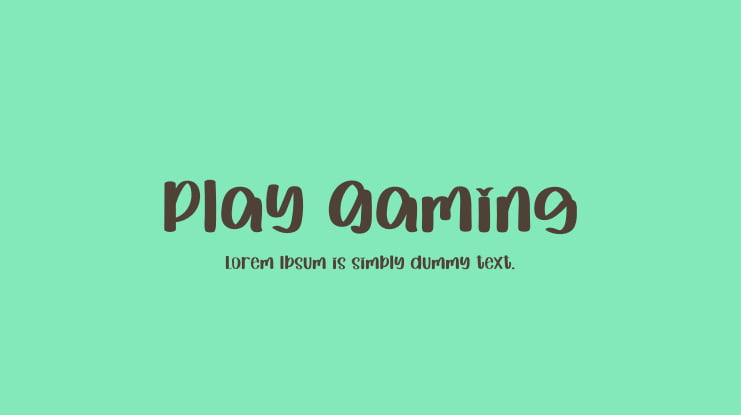 Play Gaming Font