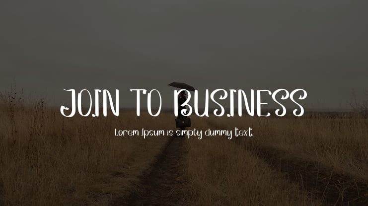 JOIN TO BUSINESS Font