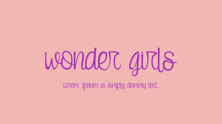 wonder girls Font