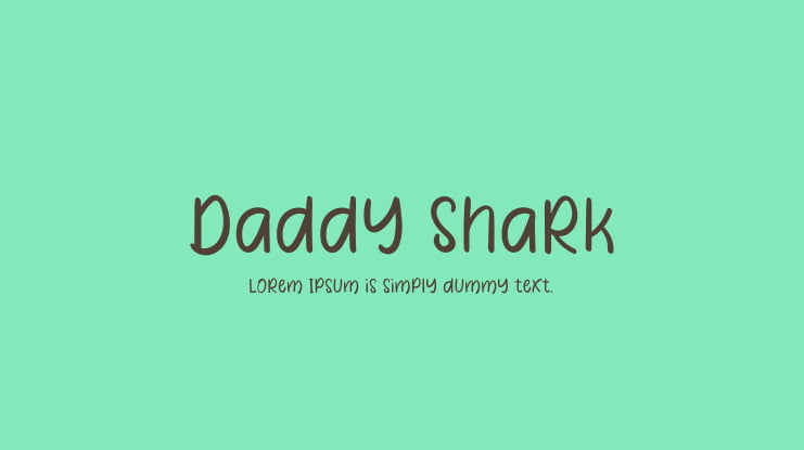 Daddy Shark Font