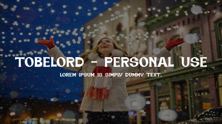 Tobelord - Personal Use Font
