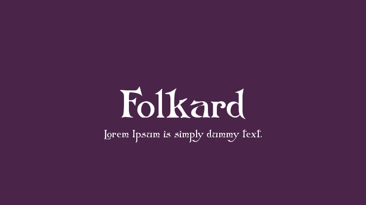 Folkard Font