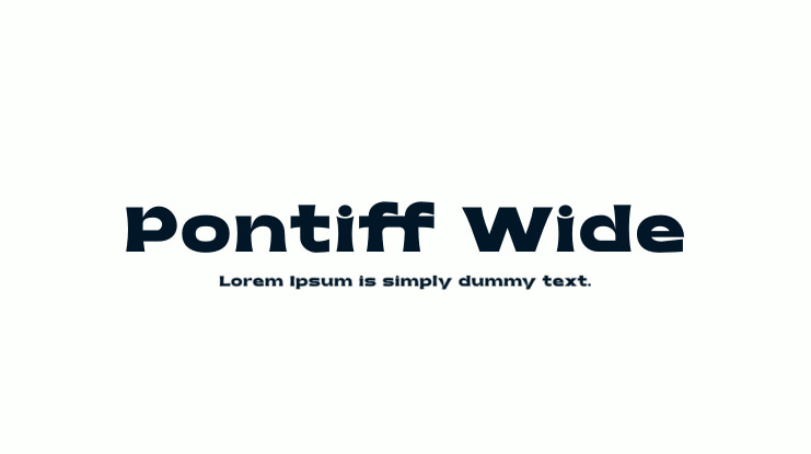 Pontiff Wide Font