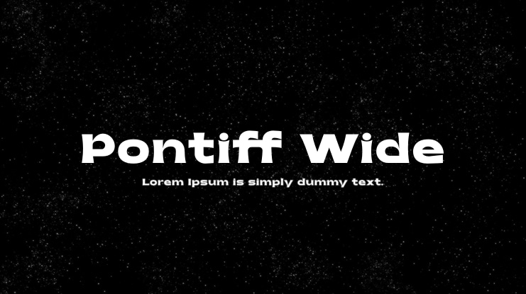 Pontiff Wide Font