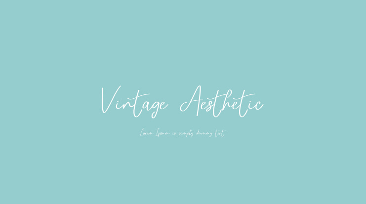 Vintage Aesthetic Font