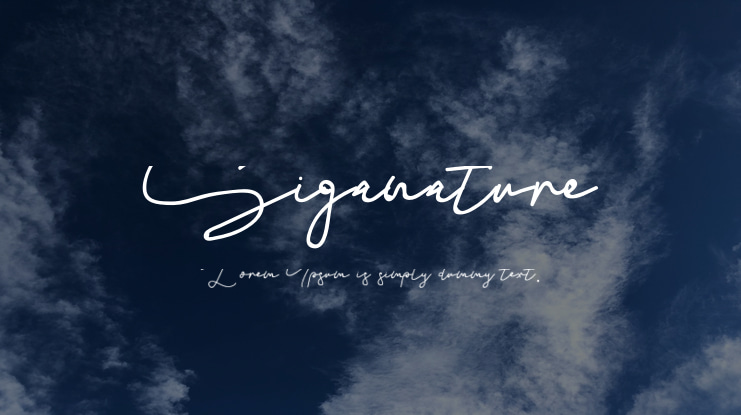 Siganature Font