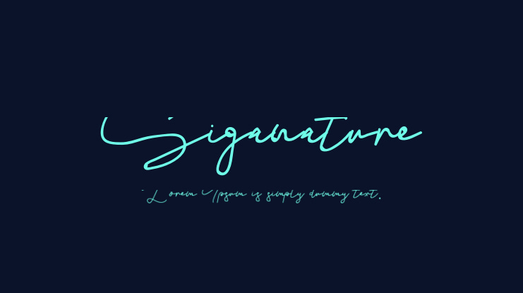 Siganature Font