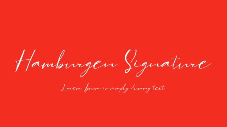 Hamburgen Signature Font