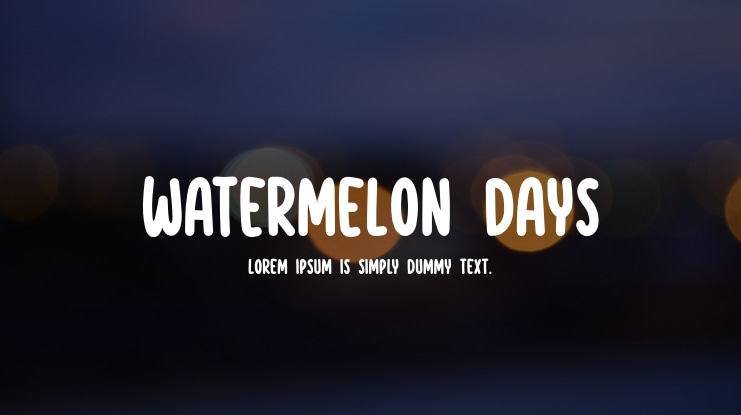Watermelon Days Font