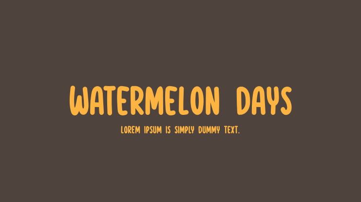 Watermelon Days Font