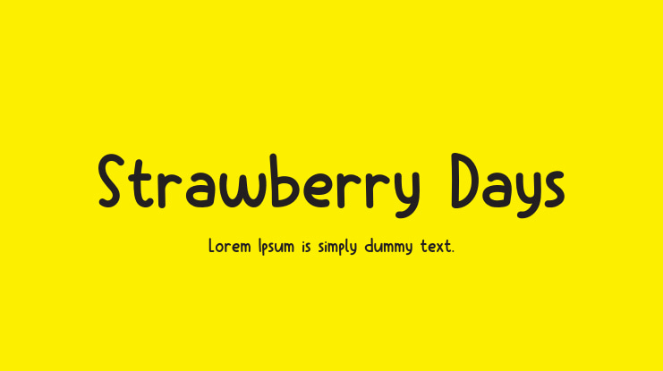 Strawberry Days Font
