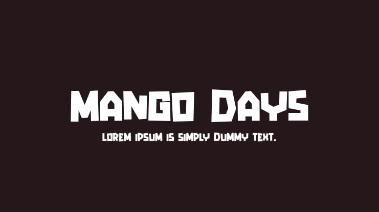 Mango Days Font